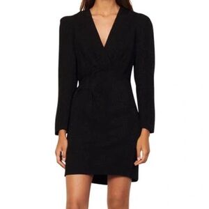 NWT Sandro Gloria Dress Noir Size EU 42